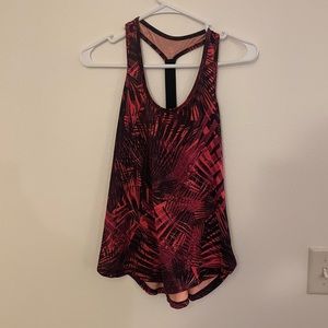 Pink Leafy Tank Top